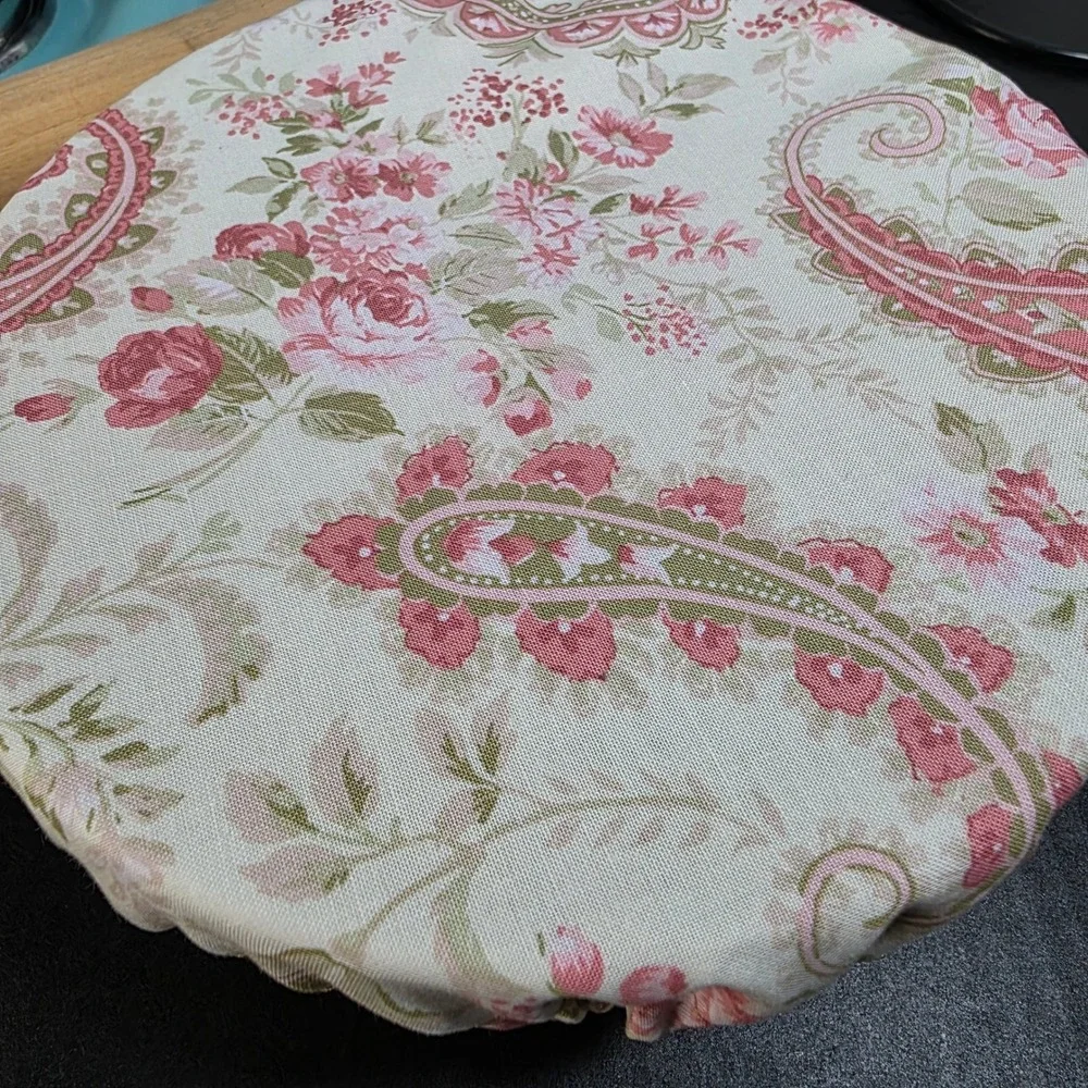 Pink‎ Paisley Roses / Green Polka Dot KitchenAid Mixer Mixing Bowl Cover Baking
